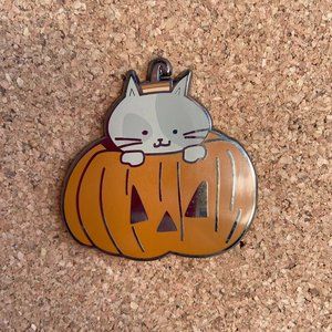 Halloween Pumpkin Cat - Hard Enamel Pin